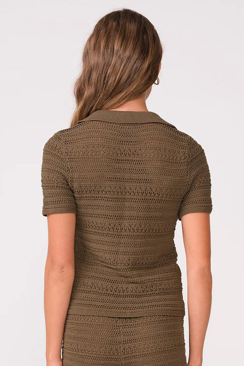 PQ Swim Olive Lee Crochet Top